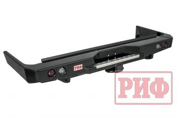 Бампер РИФ силовой задний Toyota Land Cruiser 76 2007+ с квадратом под фаркоп и фонарями РИФ rif076-21150