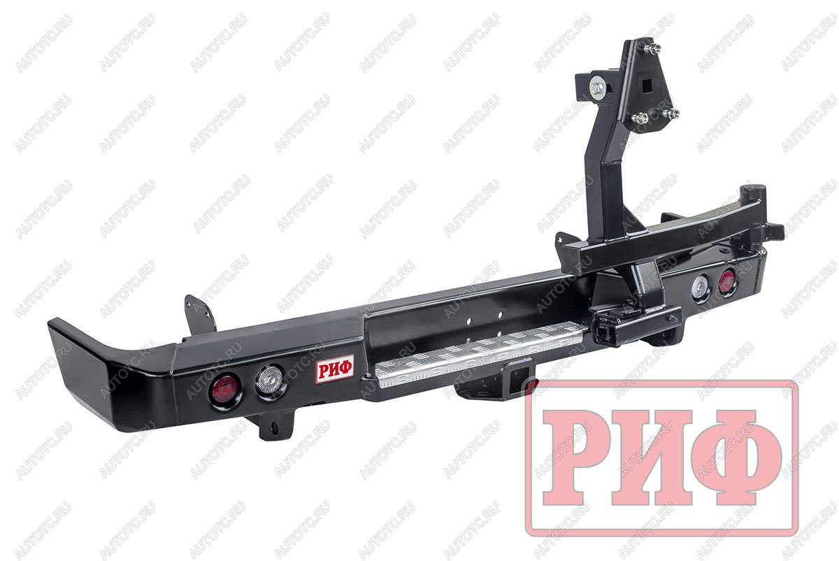 100 649 р. Бампер РИФ силовой задний Toyota Land Cruiser 78 2007+ с квадратом под фаркоп, калиткой и фонарями РИФ rif078-21125  с доставкой в г. Чебоксары