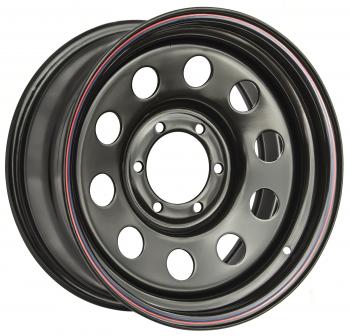 Диск усиленный Nissan Navara D40 2.5TD стальной черный 6x114,3 8xR16 d66 ET+25 OFF-ROAD Wheels 1680-61466bl-25