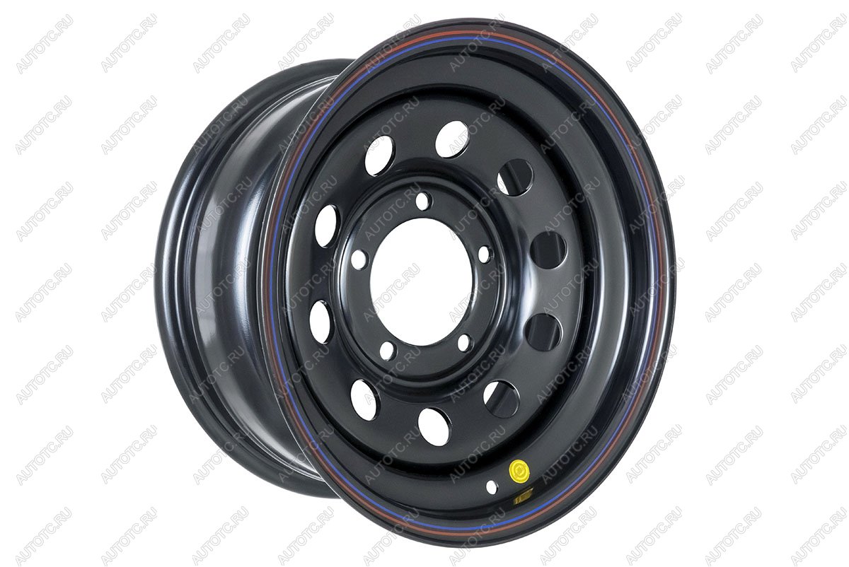 5 699 р. Диск усиленный УАЗ стальной черный 5x139,7 7xR15 d110 ET+25 OFF-ROAD Wheels 1570-53910bl-25  с доставкой в г. Чебоксары