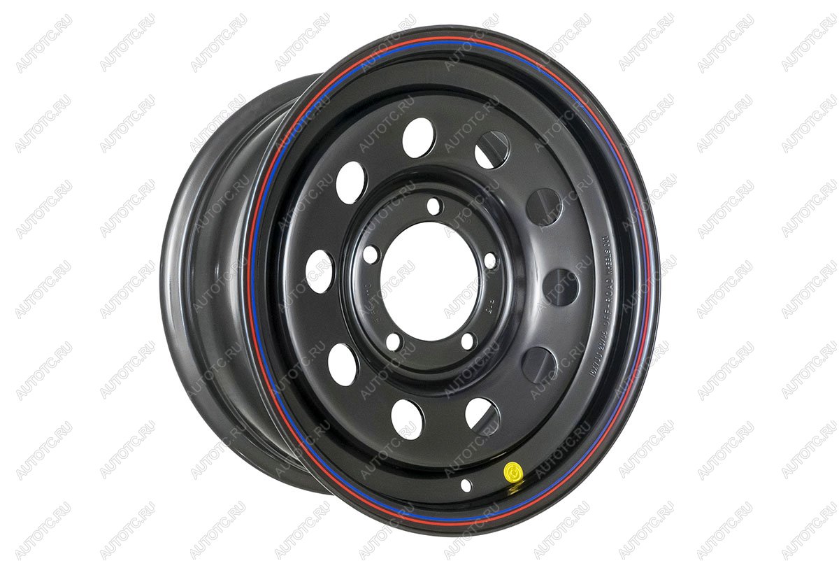 5 969 р. Диск усиленный УАЗ стальной черный 5x139,7 7xR16 d110 ET+15 OFF-ROAD Wheels 1670-53910bl-15  с доставкой в г. Чебоксары