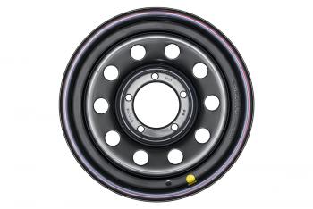 5 969 р. Диск усиленный УАЗ стальной черный 5x139,7 7xR16 d110 ET+15 OFF-ROAD Wheels 1670-53910bl-15  с доставкой в г. Чебоксары. Увеличить фотографию 2