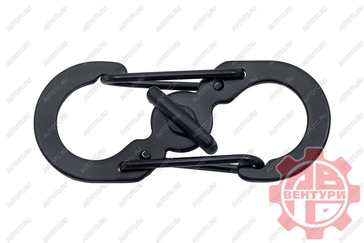 80 р. Карабин s-образный с блокировкой 36мм (black) CORD crd.s.b.36.b  с доставкой в г. Чебоксары