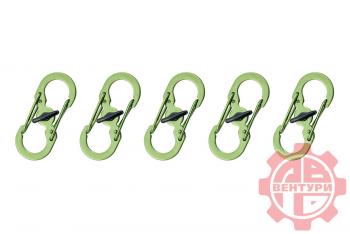 80 р. Карабин s-образный с блокировкой 36мм (green) CORD crd.s.b.36.gr  с доставкой в г. Чебоксары. Увеличить фотографию 3