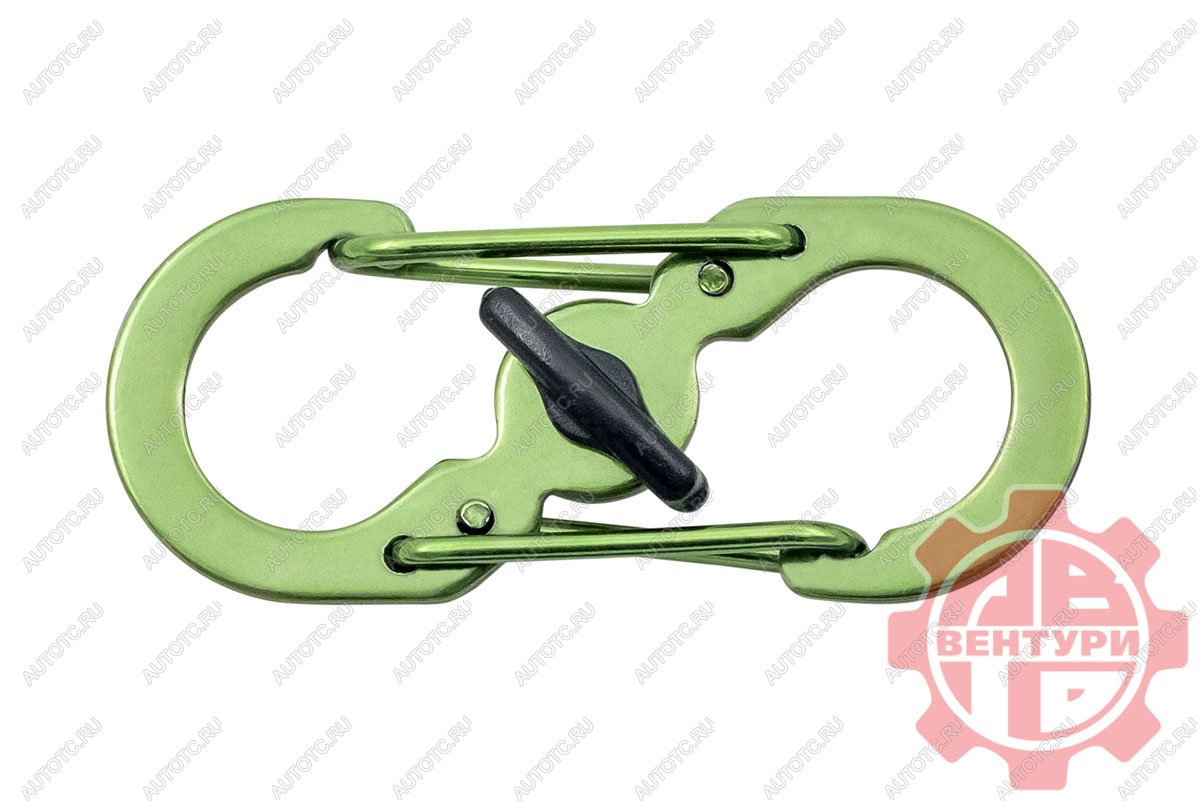 80 р. Карабин s-образный с блокировкой 36мм (green) CORD crd.s.b.36.gr  с доставкой в г. Чебоксары