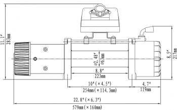 55 179 р. Лебёдка автомобильная электрическая 12V Runva 12000 lbs 5443 кг (стальной трос) RUNVA ewx12000s  с доставкой в г. Чебоксары. Увеличить фотографию 2