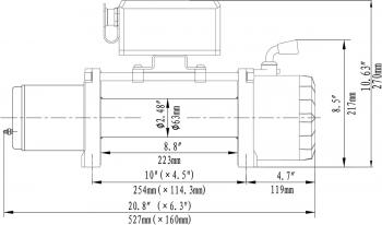 50 389 р. Лебёдка автомобильная электрическая 12V Runva 6000 lbs 2722 кг RUNVA ewx6000s  с доставкой в г. Чебоксары. Увеличить фотографию 2