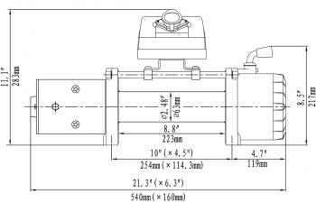 58 229 р. Лебёдка автомобильная электрическая 12V Runva 8000 lbs 3629 кг RUNVA ewx8000s  с доставкой в г. Чебоксары. Увеличить фотографию 2
