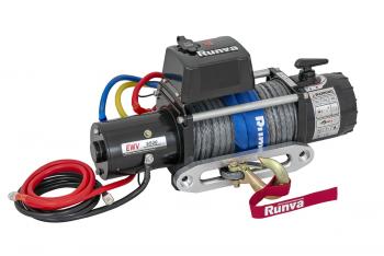 Лебёдка автомобильная электрическая 12V Runva 9500 lbs 4350 кг (синтетический трос) RUNVA ewv9500ssr