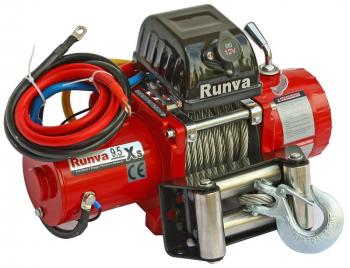 Лебёдка автомобильная электрическая 12V Runva 9500 lbs 4350 кг короткий барабан RUNVA 9.5xs