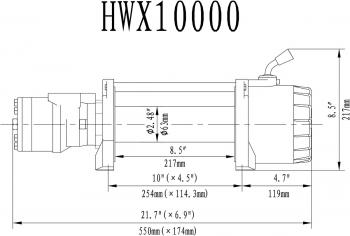 61 239 р. Лебёдка гидравлическая Runva 10000 lbs 4536 кг RUNVA hwx10000a  с доставкой в г. Чебоксары. Увеличить фотографию 2
