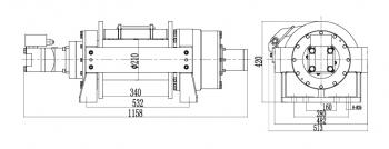 529 119 р. Лебёдка гидравлическая Runva 44000 lbs (20000 кг) RUNVA hwe200  с доставкой в г. Чебоксары. Увеличить фотографию 2