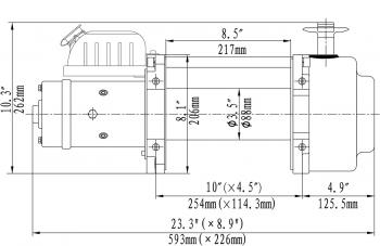 78 799 р. Лебёдка электрическая (индустр.) 12V Runva 15000 lbs 6800 кг RUNVA ewn15000u  с доставкой в г. Чебоксары. Увеличить фотографию 2