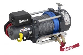 Лебёдка электрическая (индустр.) 12V Runva 15000 lbs 6800 кг синтетический трос RUNVA ewn15000usr