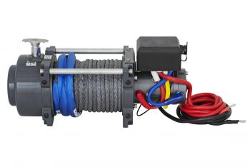 100 379 р. Лебёдка электрическая (индустр.) 24V Runva 15000 lbs 6800 кг синтетический трос RUNVA ewn15000usr24v  с доставкой в г. Чебоксары. Увеличить фотографию 4