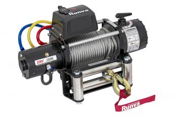 Лебёдка электрическая 12V Runva 12500 lbs 5670 кг (стальной трос) RUNVA ewv12500s