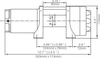 17 229 р. Лебёдка электрическая 12V Runva 2500 lbs 1140 кг (синтетический трос) RUNVA ewp2500asr  с доставкой в г. Чебоксары. Увеличить фотографию 12