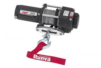 Лебёдка электрическая 12V Runva 3500A lbs 1588 кг (синтетический трос) RUNVA ewp3500asr