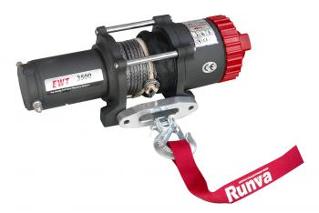Лебёдка электрическая 12V Runva 3500A lbs 1588 кг (синтетический трос) RUNVA ewt3500asr