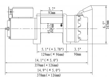 29 999 р. Лебёдка электрическая 12V Runva 4500 lbs 2040 кг (синтетический трос) RUNVA ewx4500usr  с доставкой в г. Чебоксары. Увеличить фотографию 3