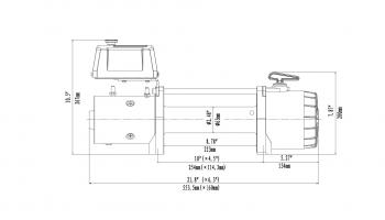 52 709 р. Лебёдка электрическая 12V Runva 9500 lbs 4350 кг (стальной трос) RUNVA ewv9500s  с доставкой в г. Чебоксары. Увеличить фотографию 2