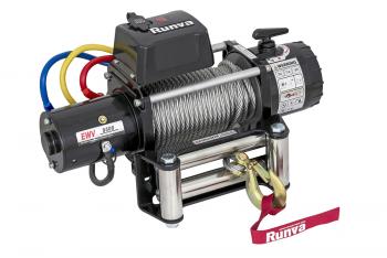Лебёдка электрическая 12V Runva 9500 lbs 4350 кг (стальной трос) RUNVA ewv9500s