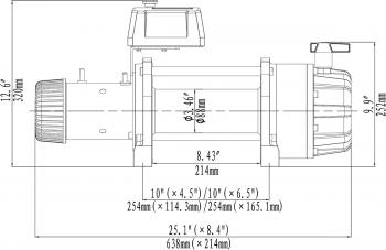163 889 р. Лебёдка электрическая 24V Runva 20000 lbs влагозащищенная, синтетический трос RUNVA ewb20000ssr24v  с доставкой в г. Чебоксары. Увеличить фотографию 2