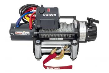 Лебёдка электрическая 24V Runva 9500 lbs 4350 кг влагозащищенная, стальной трос RUNVA ewb9500s24v