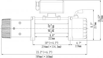57 999 р. Лебёдка электрическая высокоскоростная 12V Runva 9500 lbs 4350 кг (синтетический трос) RUNVA ewxc9500ssr  с доставкой в г. Чебоксары. Увеличить фотографию 2