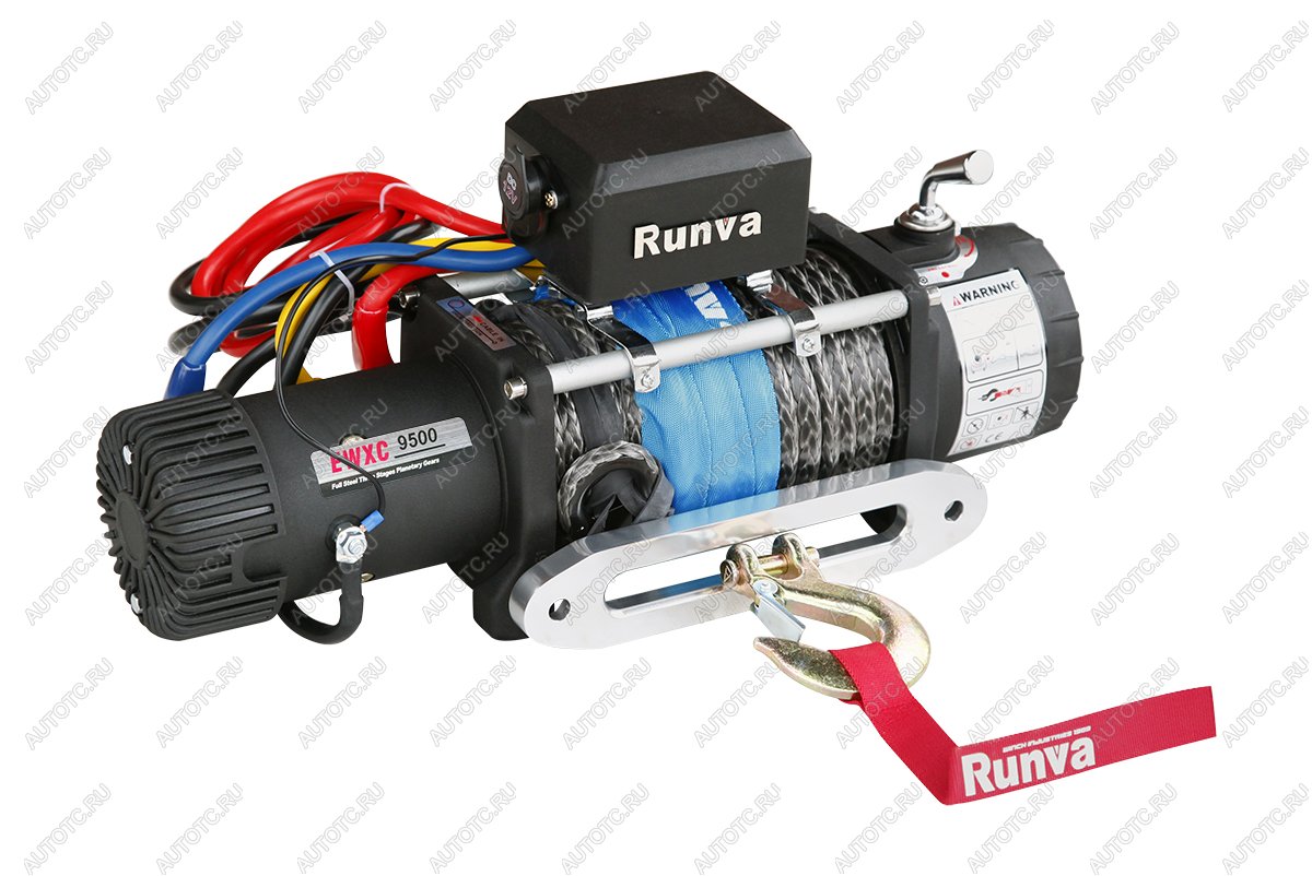 61 999 р. Лебёдка электрическая высокоскоростная 24V Runva 9500 lbs 4350 кг (синтетический трос) RUNVA ewxc9500ssr24v  с доставкой в г. Чебоксары