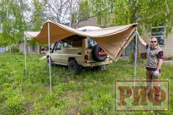33 649 р. Маркиза автомобильная РИФ комбинированная (прямоугольная с веерной частью) 2,5 х2.5 м (левая) РИФ rifavf072525601  с доставкой в г. Чебоксары. Увеличить фотографию 11