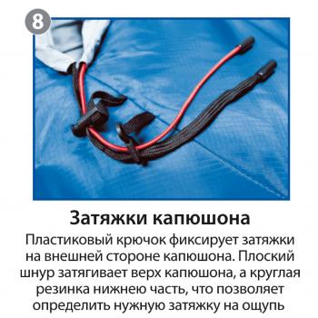 8 949 р. Мешок спальный BTrace Mega (Правый, СерыйСиний), (ТК: -5C) BTrace s0566  с доставкой в г. Чебоксары. Увеличить фотографию 4