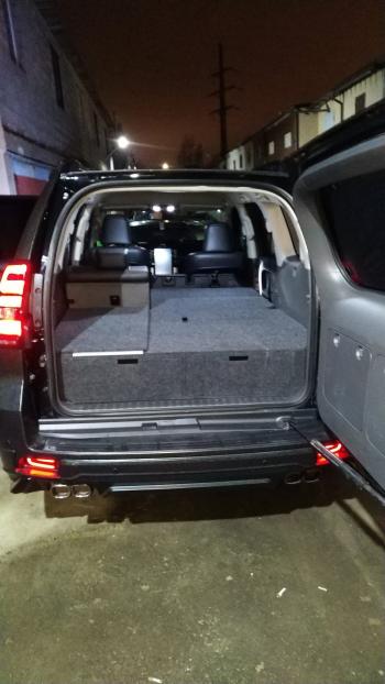 24 999 р. Органайзер в багажник для Toyota Land Cruiser Prado 150 (2 выдв.ящика+спальник) дорестайлинг РФ 150-003  с доставкой в г. Чебоксары. Увеличить фотографию 3