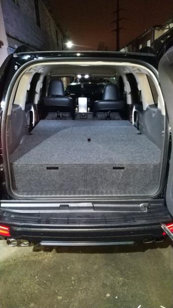 Органайзер в багажник для Toyota Land Cruiser Prado 150 (2 выдв.ящика+спальник) дорестайлинг РФ 150-003