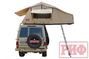 Палатка на крышу автомобиля РИФ Soft RT02-120, тент песочный, 120х240х115 см РИФ rifrt0212060000
