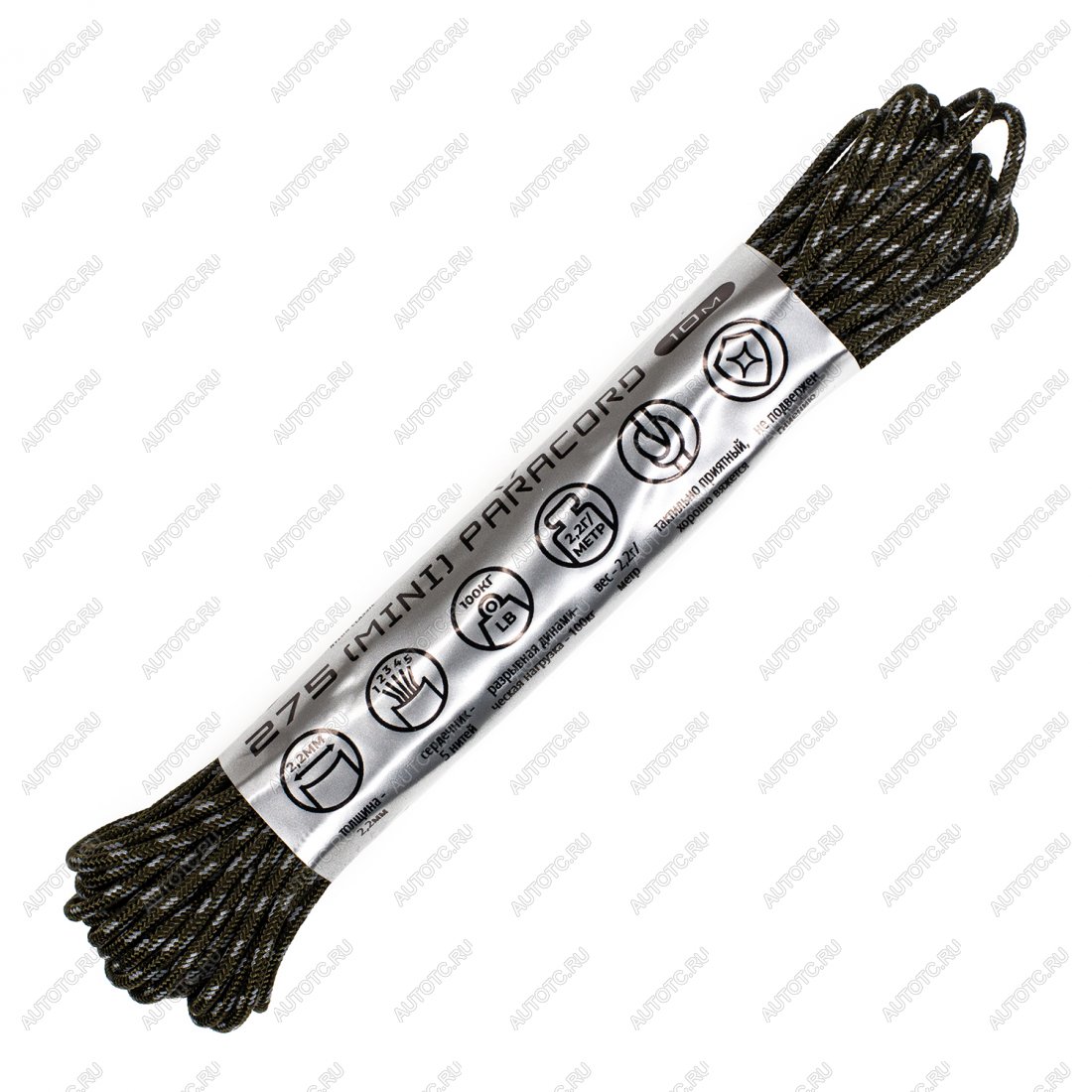 329 р. Паракорд 275 (мини) CORD nylon 10м световозвращающий (army green) CORD 275.n10.lm.a.gr  с доставкой в г. Чебоксары