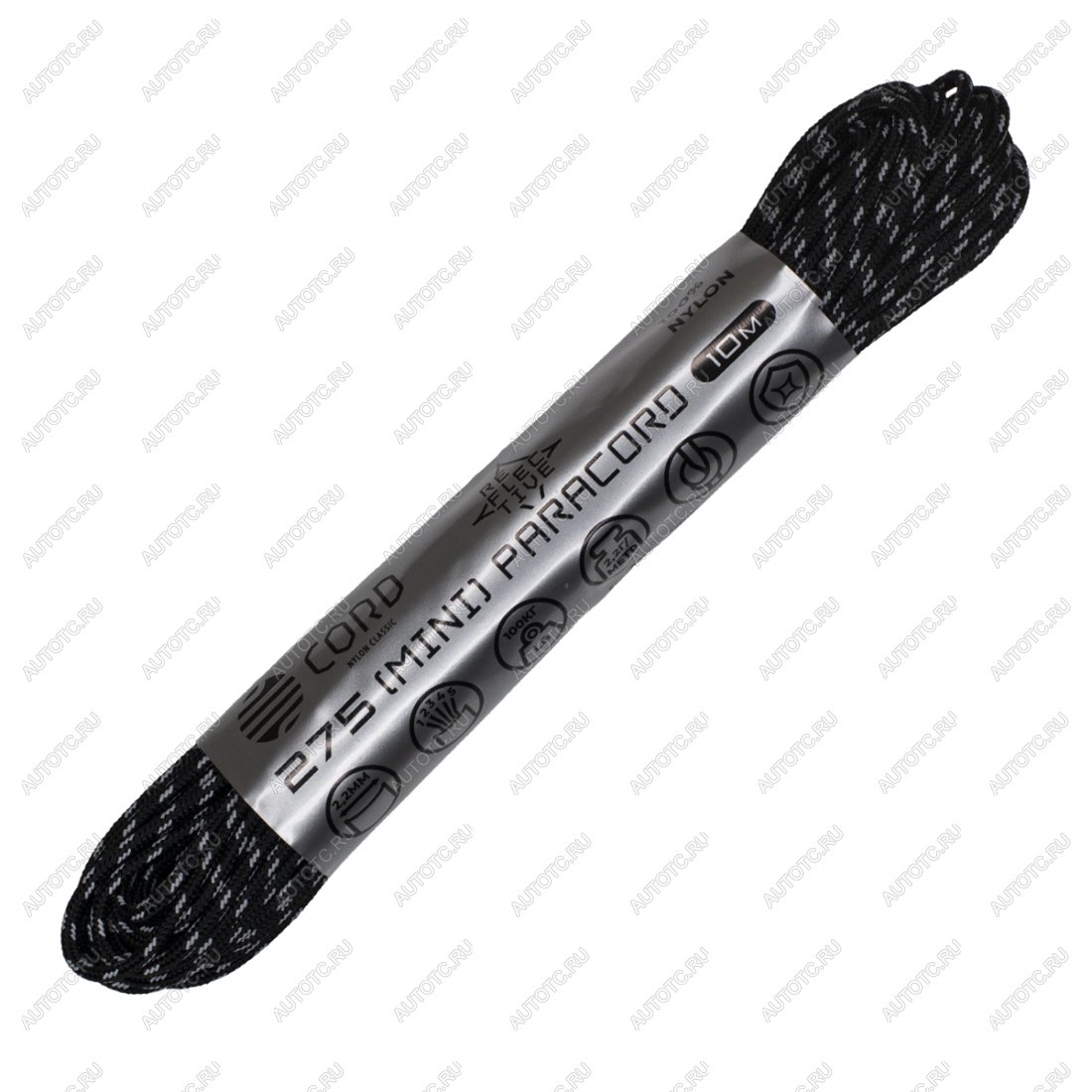 319 р. Паракорд 275 (мини) CORD nylon 10м световозвращающий (black) CORD 275.n10.lm.b  с доставкой в г. Чебоксары