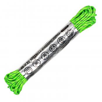 Паракорд 275 (мини) CORD nylon 10м световозвращающий (neon green) CORD 275.n10.lm.n.gr