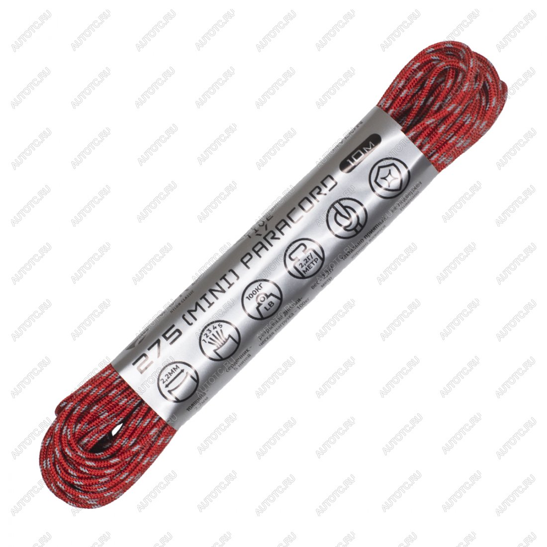 329 р. Паракорд 275 (мини) CORD nylon 10м световозвращающий (red) CORD 275.n10.lm.r  с доставкой в г. Чебоксары