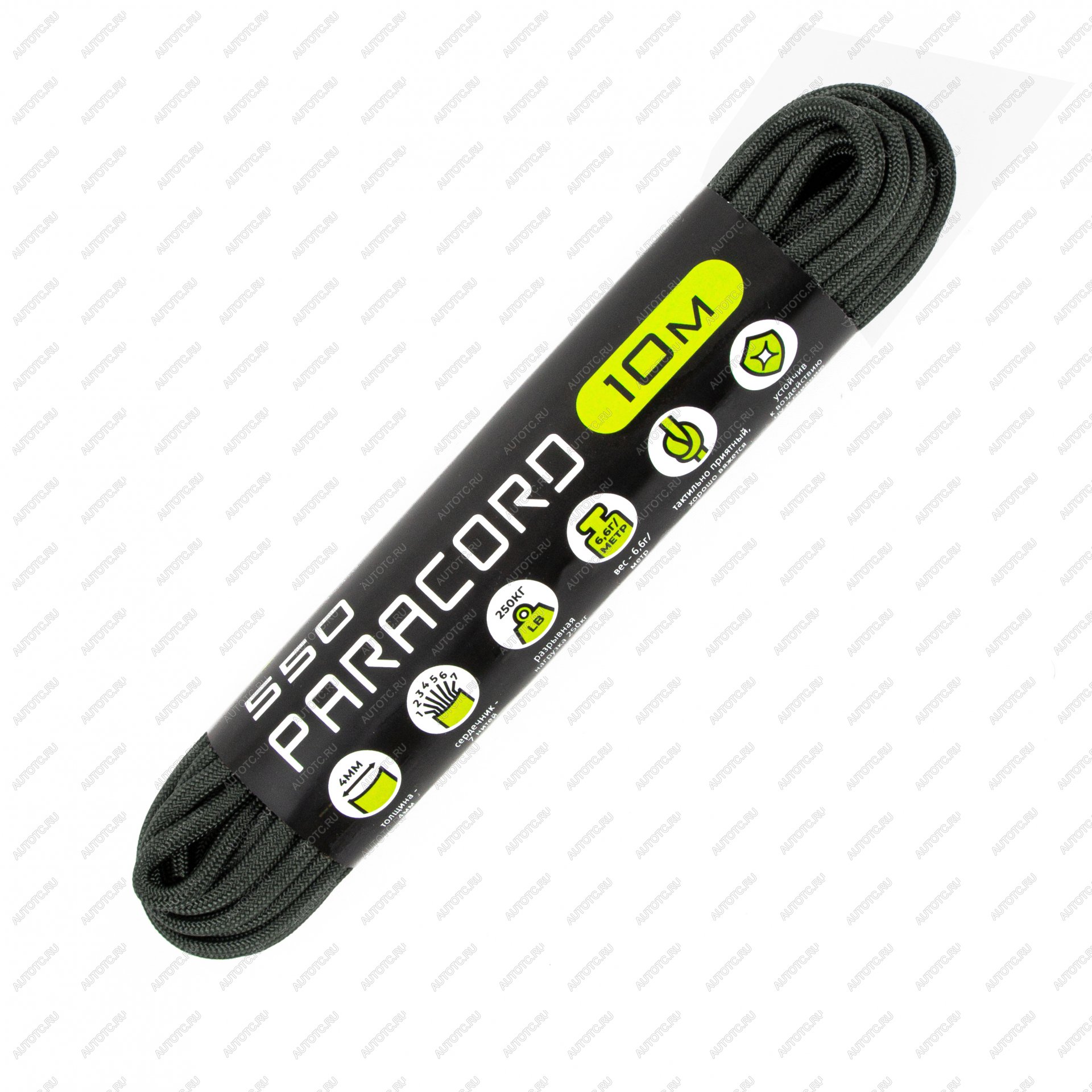 249 р. Паракорд 550 CORD nylon 10м (graphite) CORD 550.n10.grf  с доставкой в г. Чебоксары
