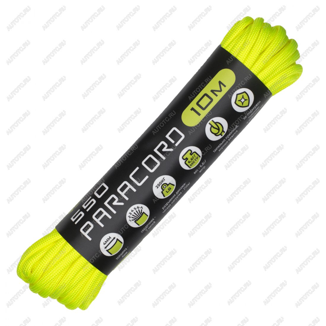 260 р. Паракорд 550 CORD nylon 10м (neon yellow) CORD 550.n10.n.y  с доставкой в г. Чебоксары