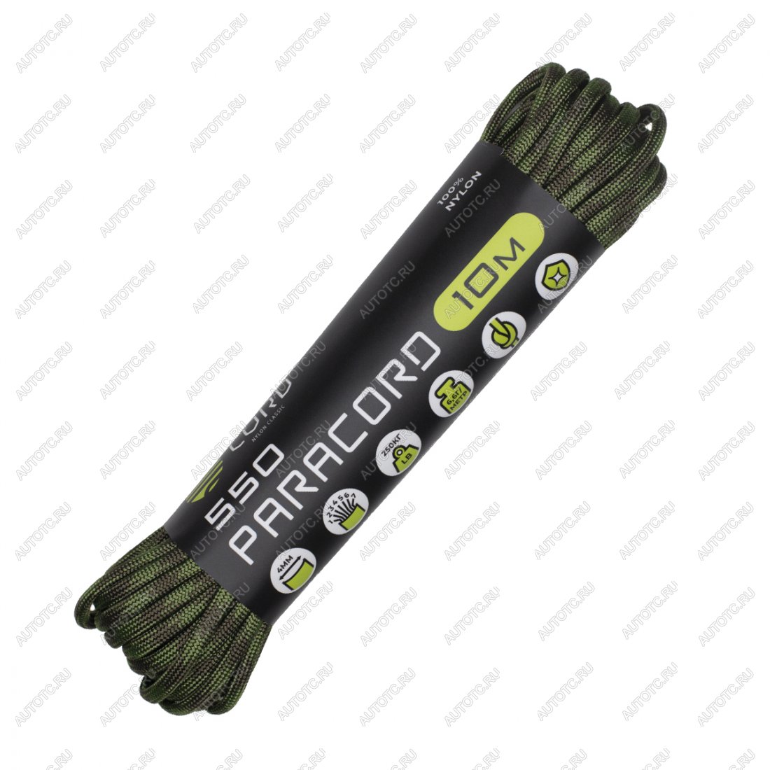 220 р. Паракорд 550 CORD nylon 10м (O.D. moss) CORD 550.n10.o.d.m  с доставкой в г. Чебоксары