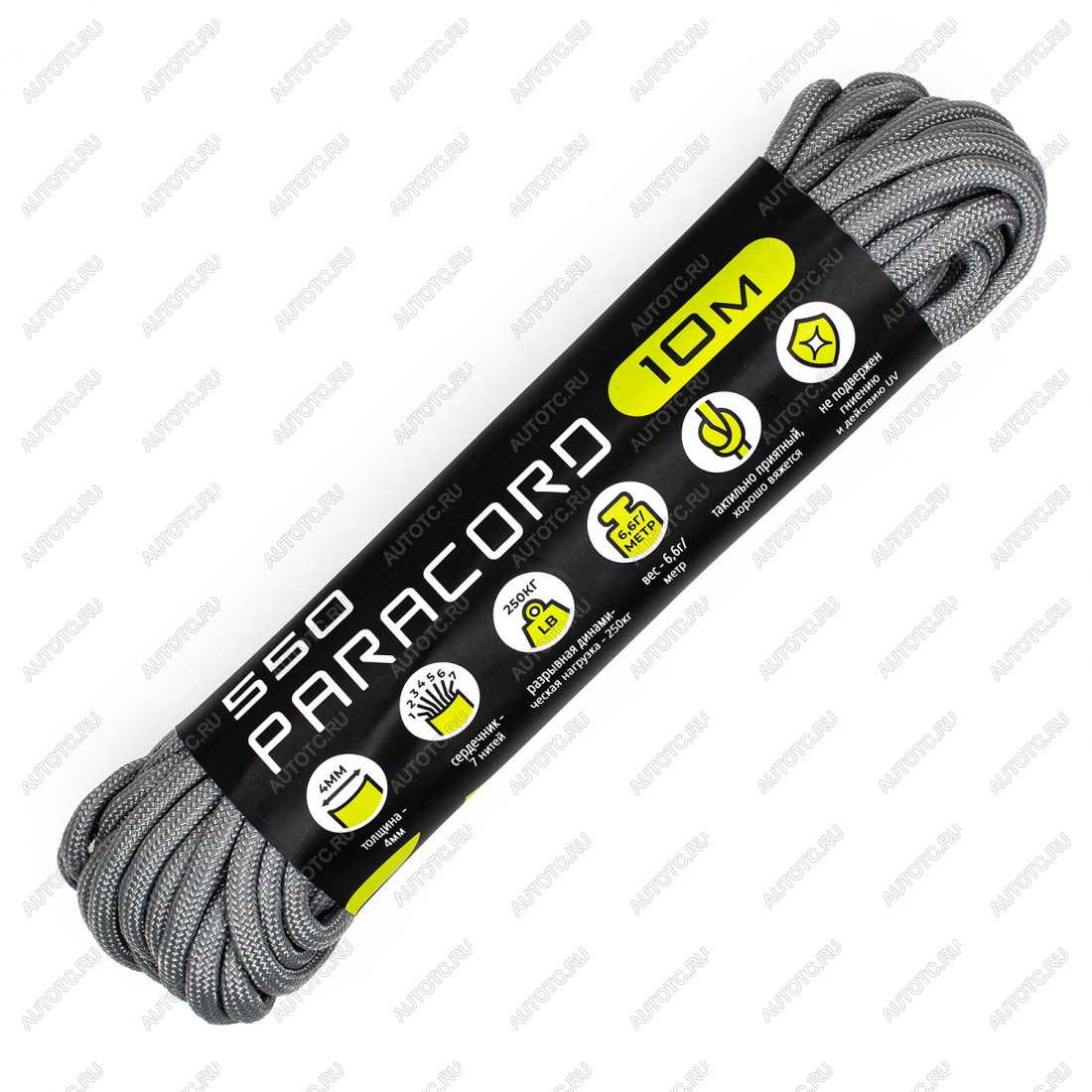 220 р. Паракорд 550 CORD nylon 10м (steel gray) CORD 550.n10.st.g  с доставкой в г. Чебоксары