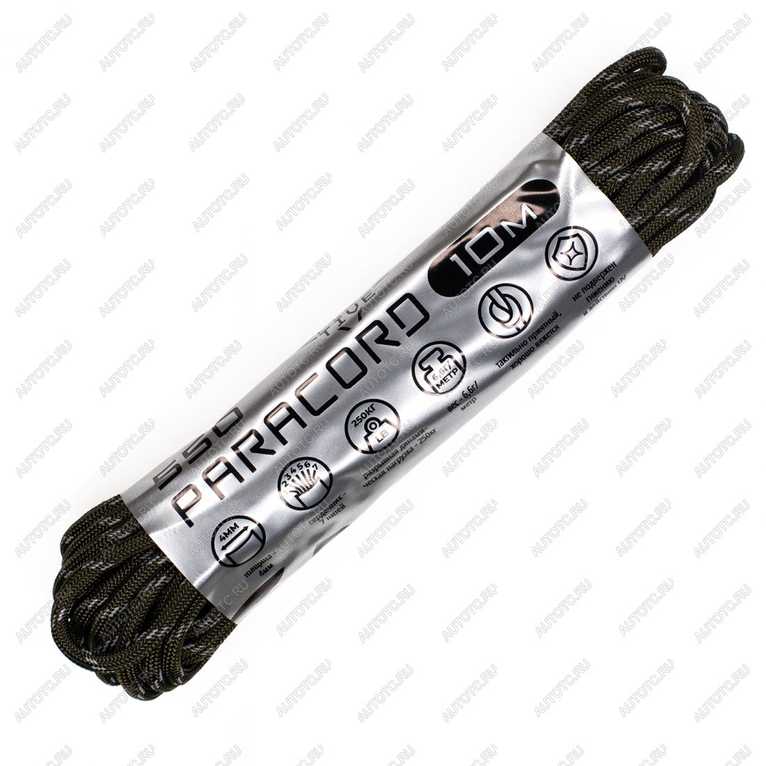 389 р. Паракорд 550 CORD nylon 10м световозвращающий (army green) CORD 550.n10.lm.a.gr  с доставкой в г. Чебоксары