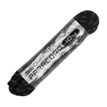 Паракорд 550 CORD nylon 10м световозвращающий (black) CORD 550.n10.lm.b