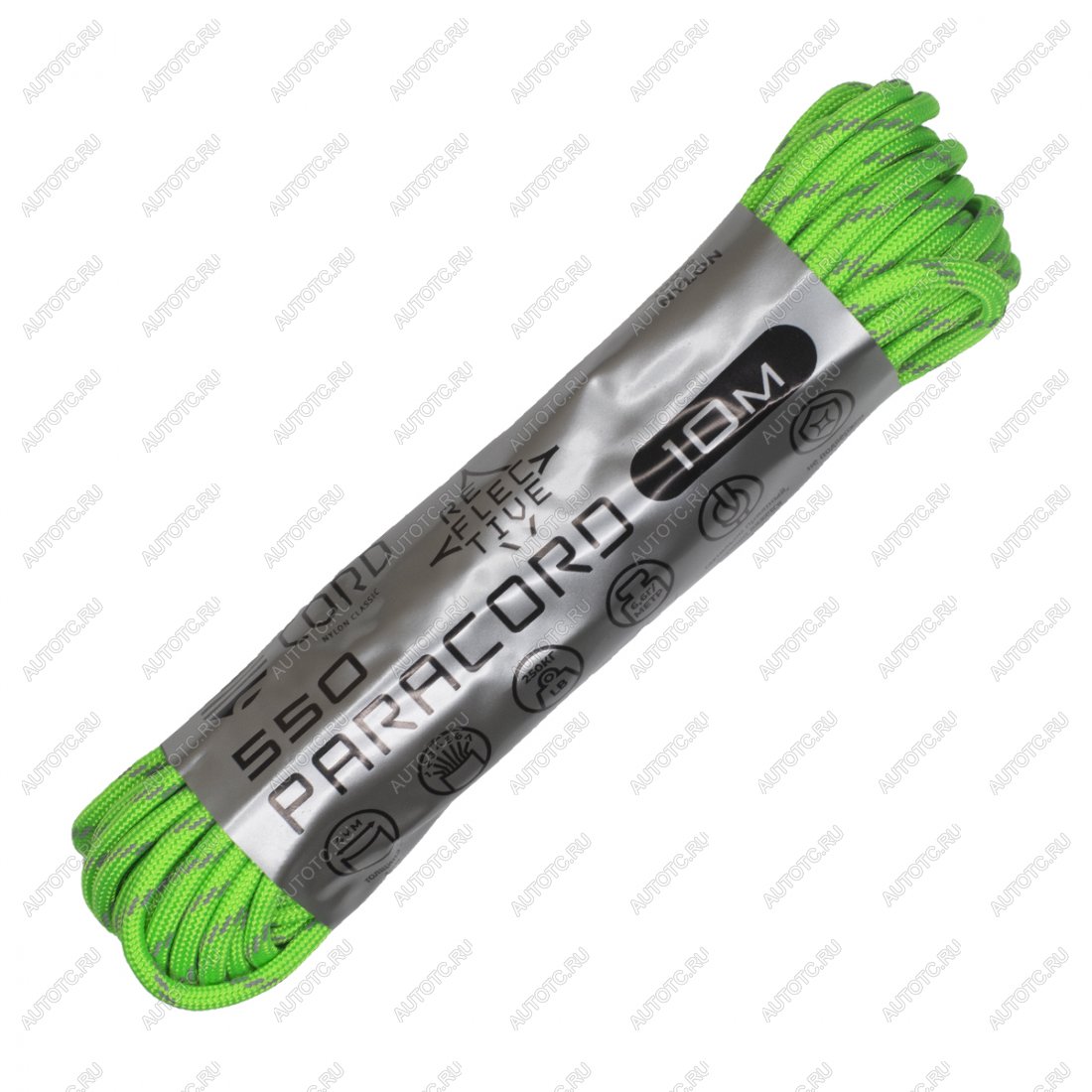 299 р. Паракорд 550 CORD nylon 10м световозвращающий (neon green) CORD 550.n10.lm.n.gr  с доставкой в г. Чебоксары