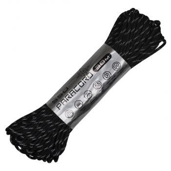 Паракорд 550 CORD nylon 30м световозвращающий (black) CORD 550.n30.lm.b