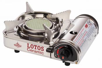 Плита газовая TOURIST LOTOS CERAMIC портативная, керамическая, в кейсе TOURIST tr-350