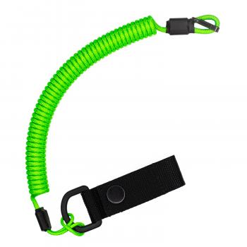 Страховочный тренчик CORD из паракорда с креплением на ремень и карабином (neon green) CORD tr.kb.n.gr