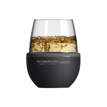 2 159 р. Термобокал для вина WINE KUZIE 440 мл, черный ASOBU stl24.06-black  с доставкой в г. Чебоксары. Увеличить фотографию 2